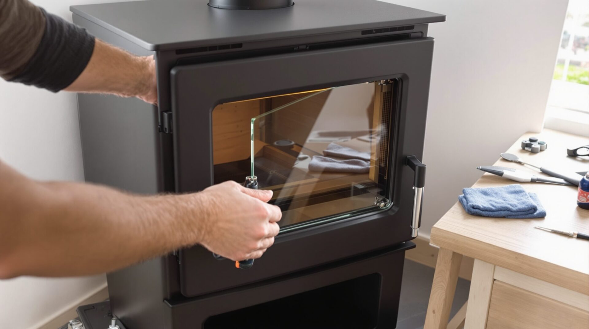 Comment remplacer une vitre de poêle à bois ?