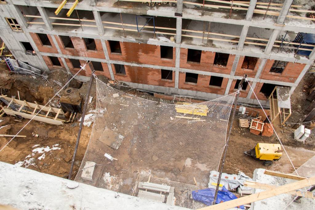 filet anti-chute chantier