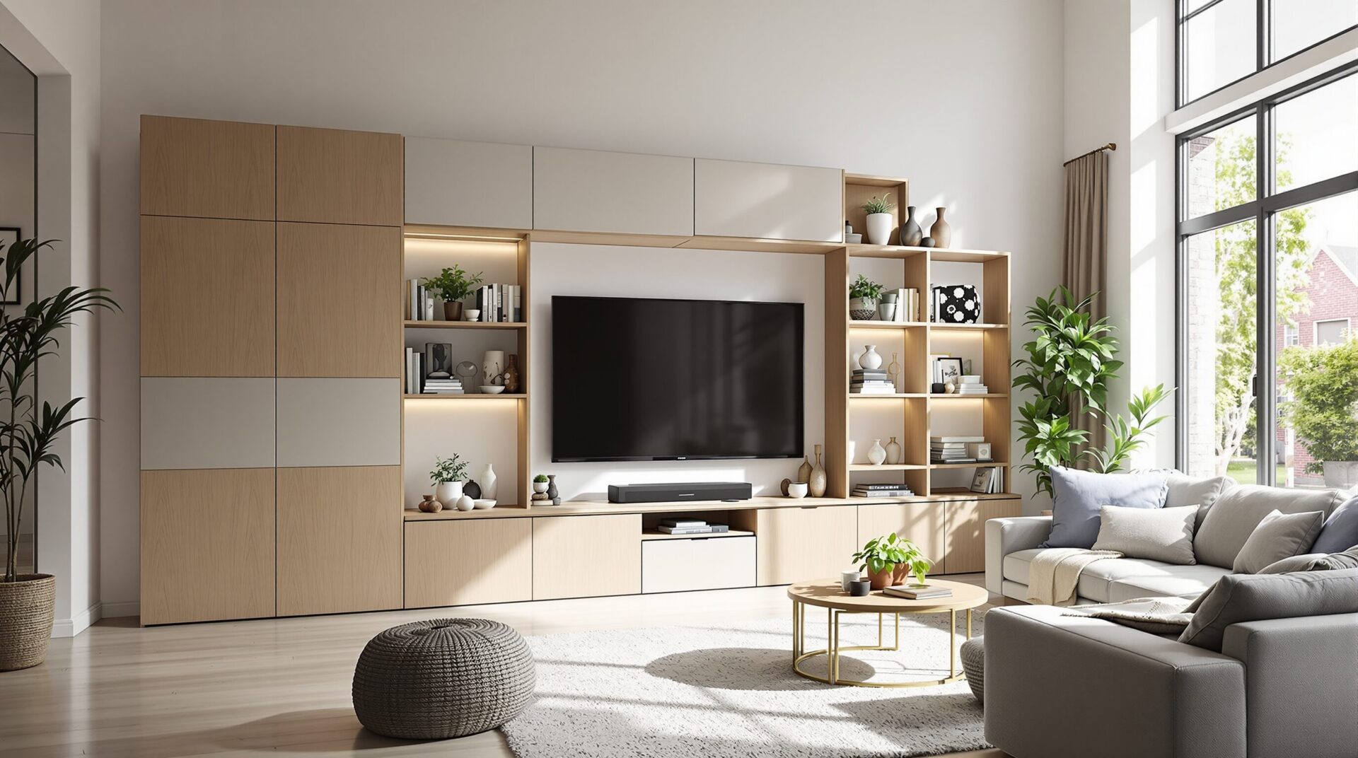 Transformez votre salon avec un meuble mural fonctionnel