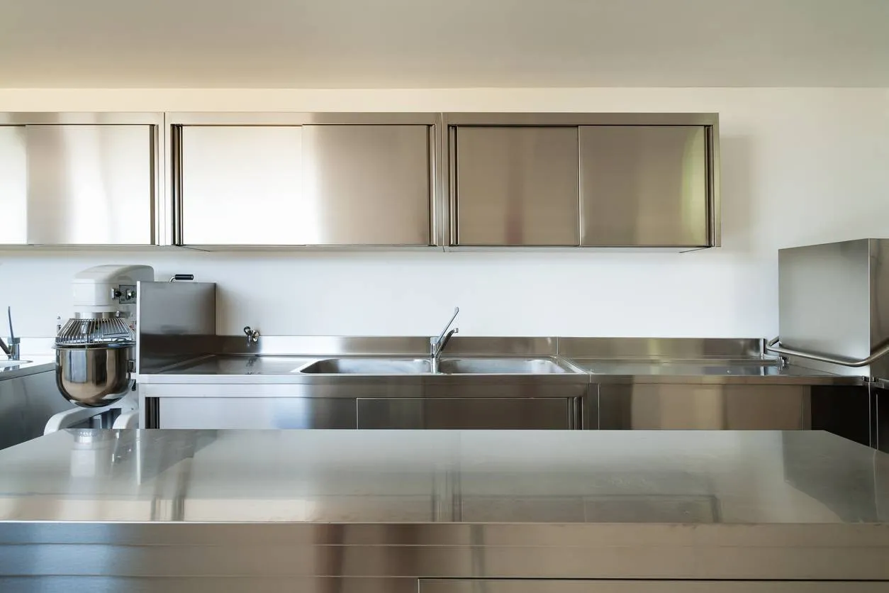 plan travail cuisine inox