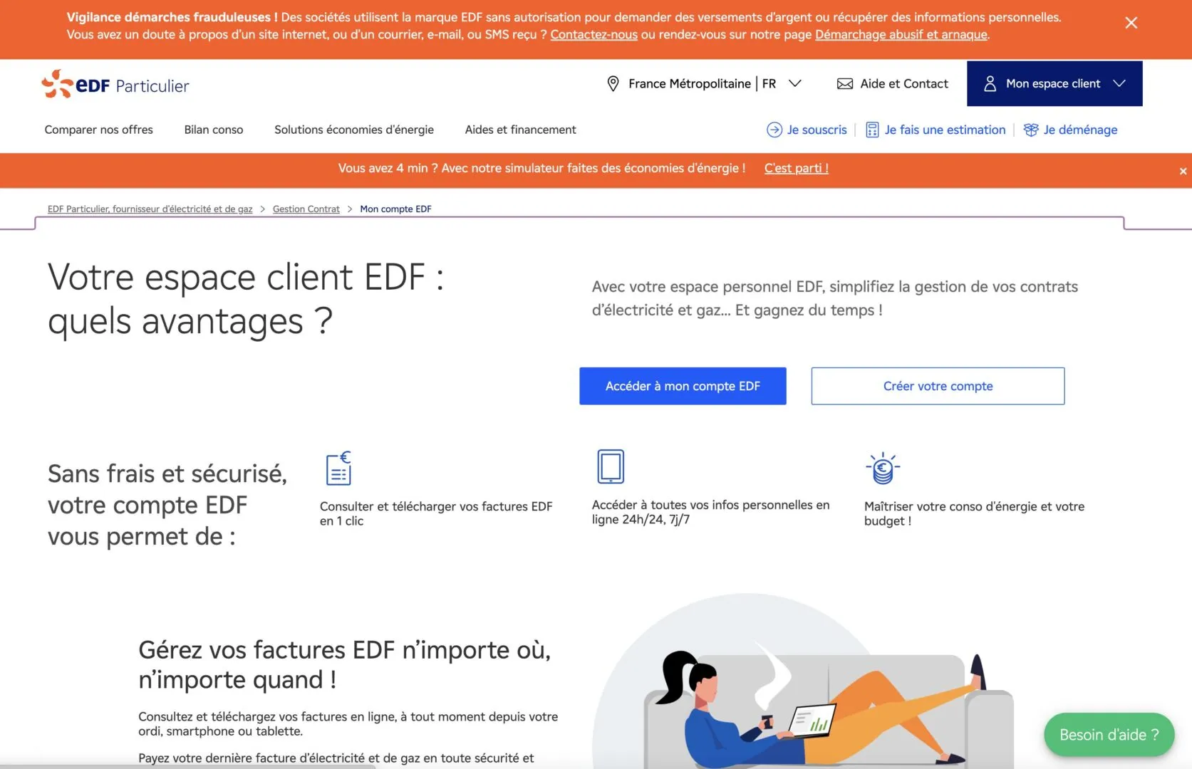 EDF mon compte : accès facile à votre espace client en ligne