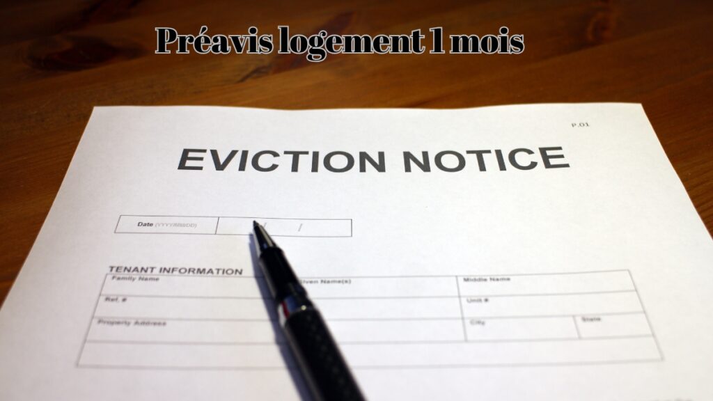 Préavis logement 1 mois