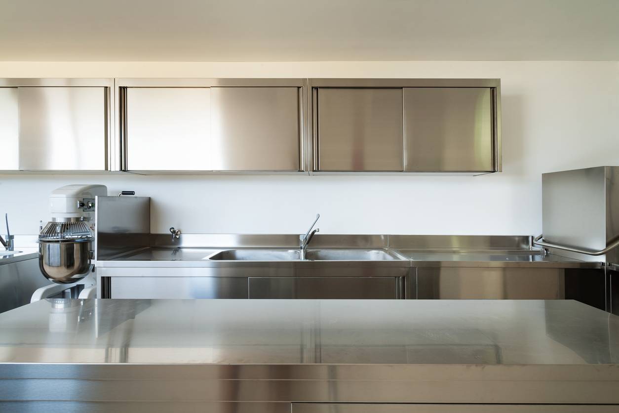 plan travail cuisine inox