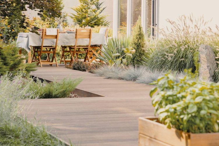 terrasse en bois exotique