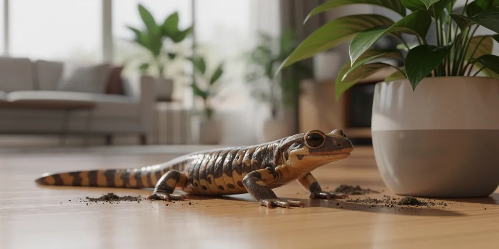 salamandre dans la maison