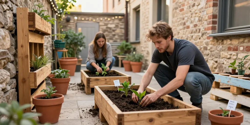 Aménager cour en jardin : le plan pour un petit budget