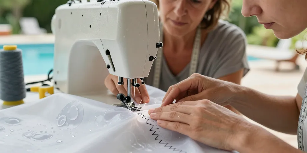 comment coudre une bâche à bulle