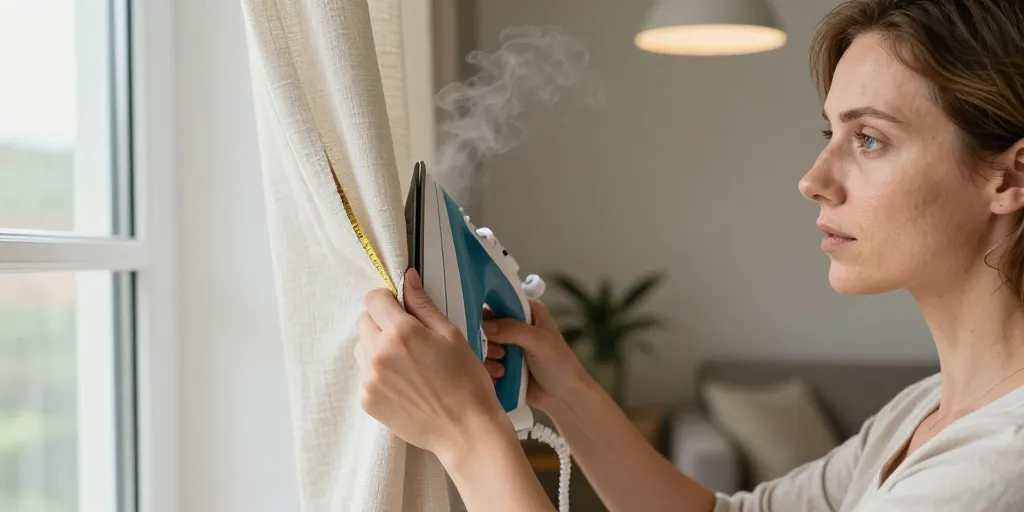 Comment raccourcir un rideau sans couture : la méthode thermocollante rapide